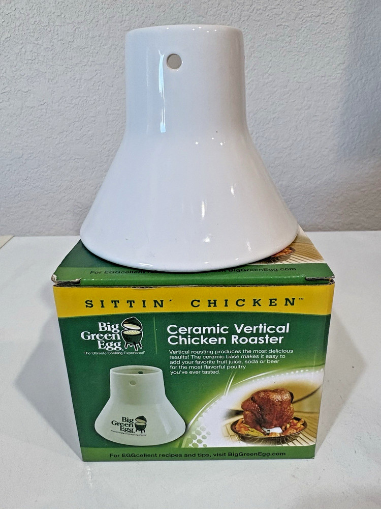 Big Green Egg Ceramic Chicken Roaster - New