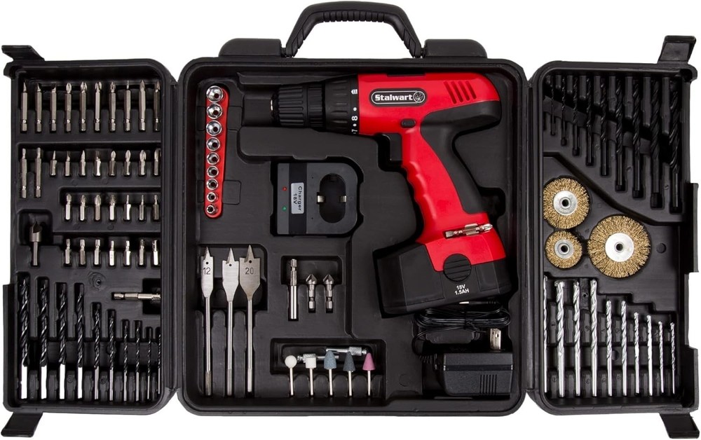 18V Cordless Drill Set - 89-Piece Kit with Rechargeable Battery & Assorted Bits
