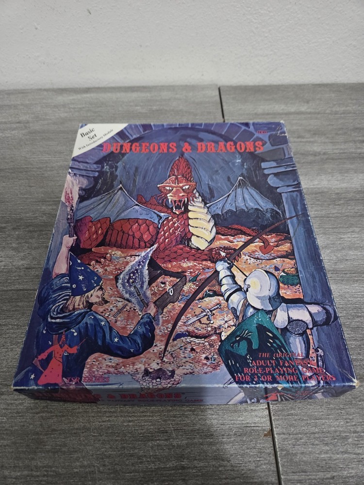 Vintage Dungeons & Dragons TSR Games Dice & Basic Box Set 3rd Edition 1979 Read