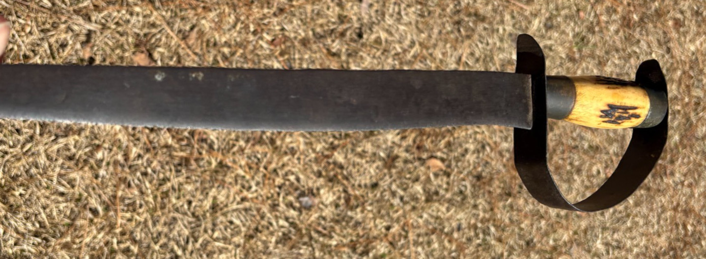 Civil War Confederate D-Guard Bowie Knife, Used Antique