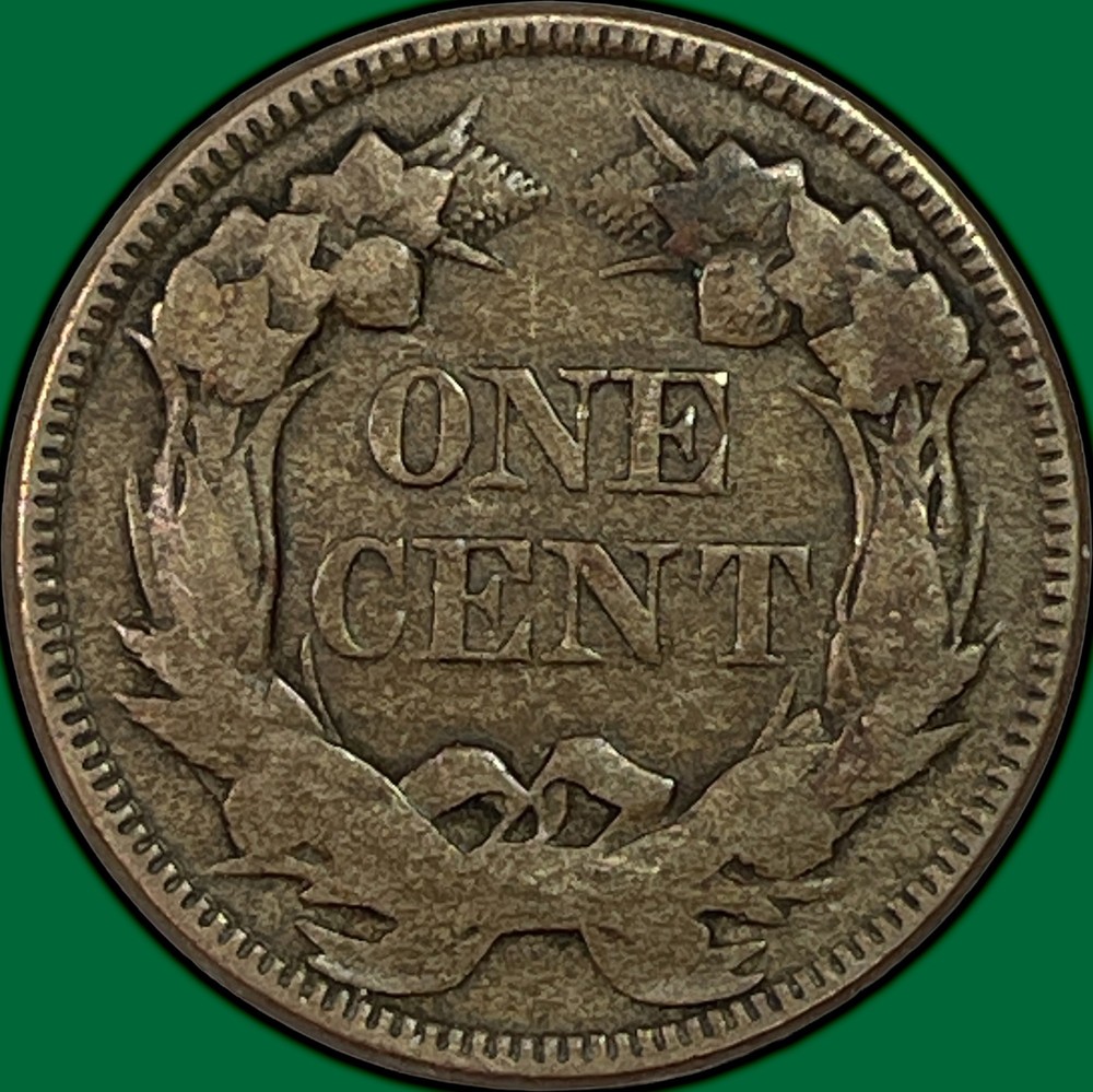 1857 Flying Eagle Cent Extremely Fine XF Coin, Scratch #37574