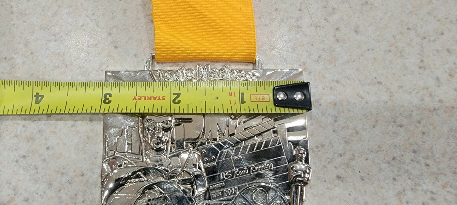 US Road Running Movie Madness 5k - 2014 Marathon Medal - free shipping