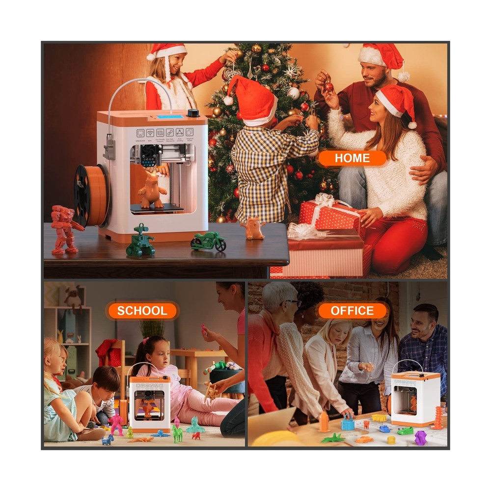 Newest Tina2S 3D Printer, HEPHI3D 3D Printers WiFi Cloud Printing Auto Bed Le...