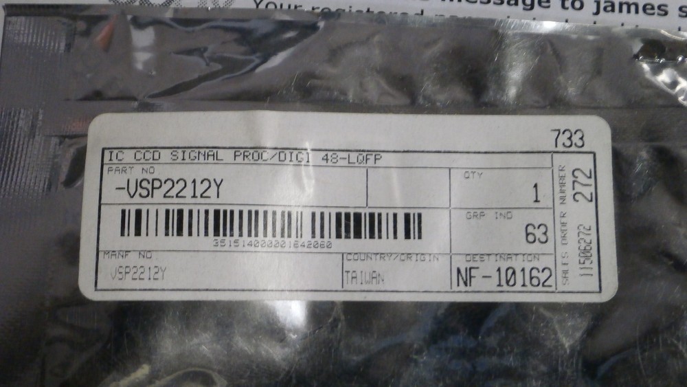 T.I. CCD SIGNAL PROCESSOR FOR DIGITAL CAMERA - VSP2212Y