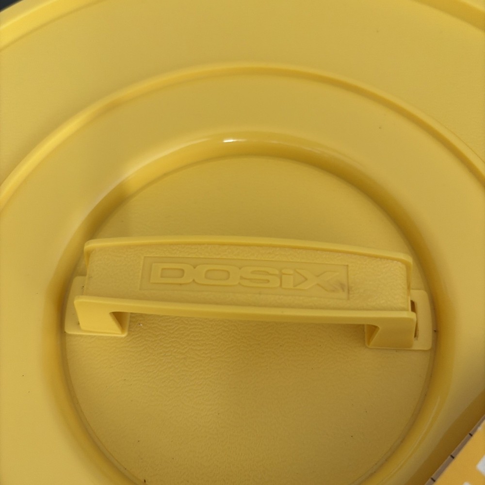 Vintage New DOSIX Yellow Cassette Tape Holder Round Spin Carousel Stackable MCM
