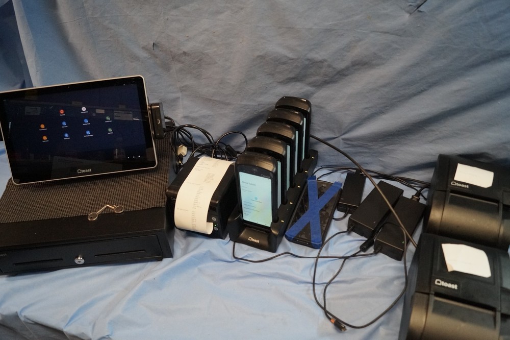 Toast POS Systems Touchscreen Terminal, 6 Handheld System, 3 Printer UNTESTED