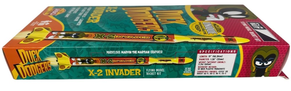 MPC - Duck Dodgers Daffy Duck X-2 Invader Flying Model Rocket Kit NEW