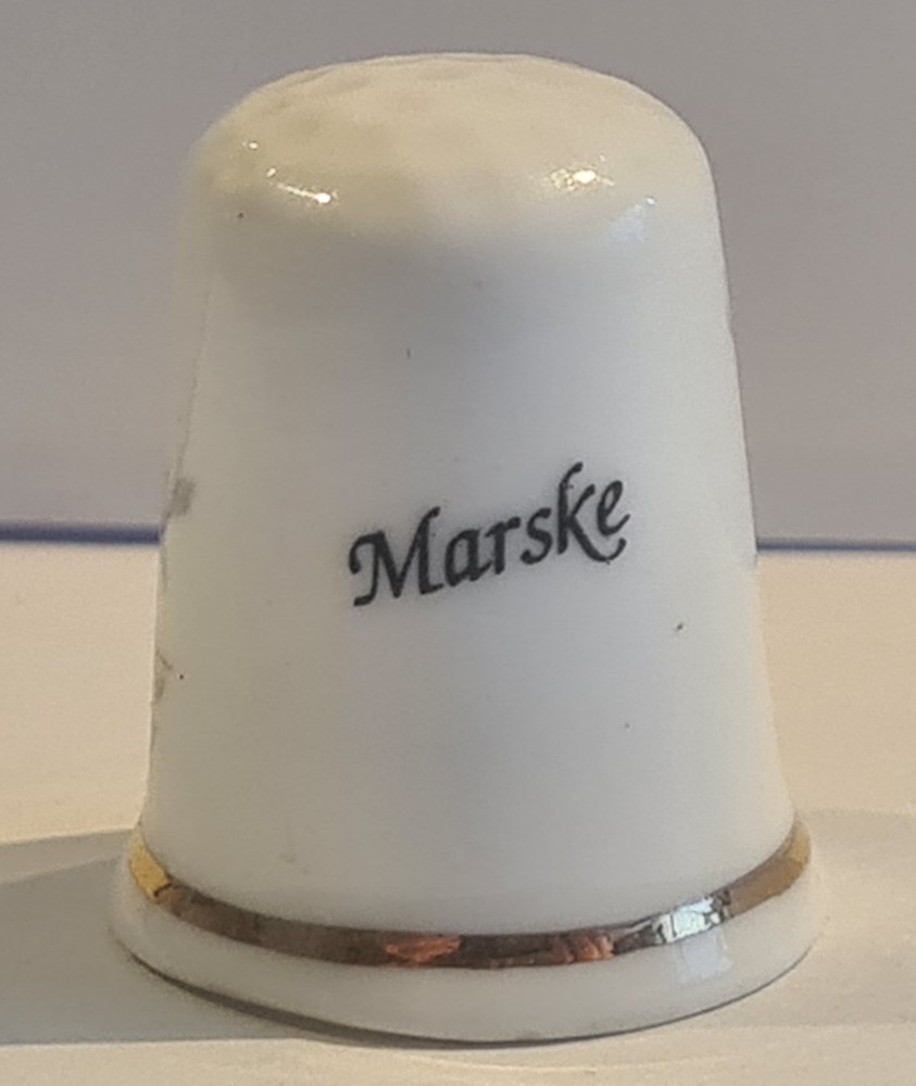 Pink Rose Thimble Fine Bone China Thimble Marske