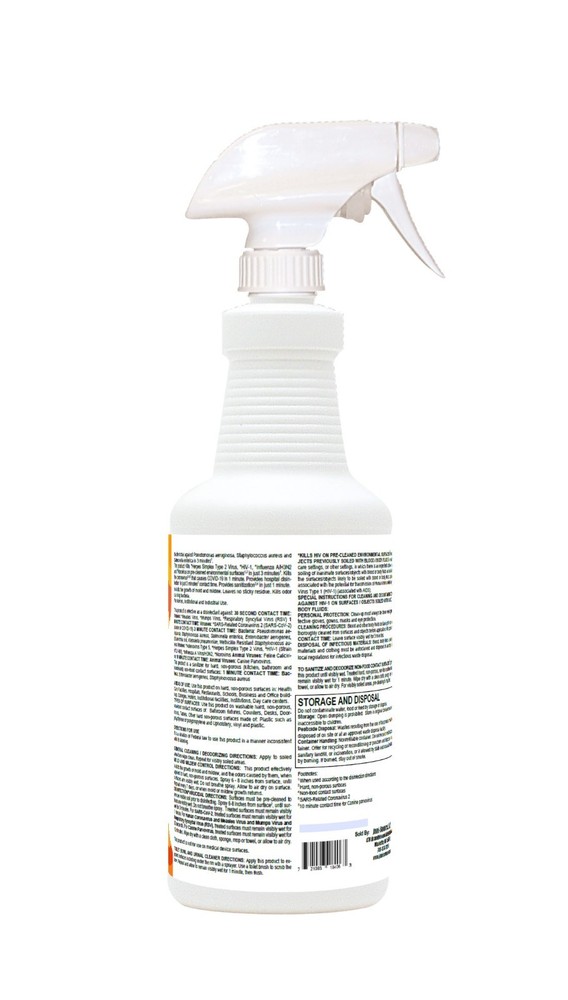 Fizzy RTU Peroxide Disinfectant Cleaner – 32 oz Quart (3 Pack)