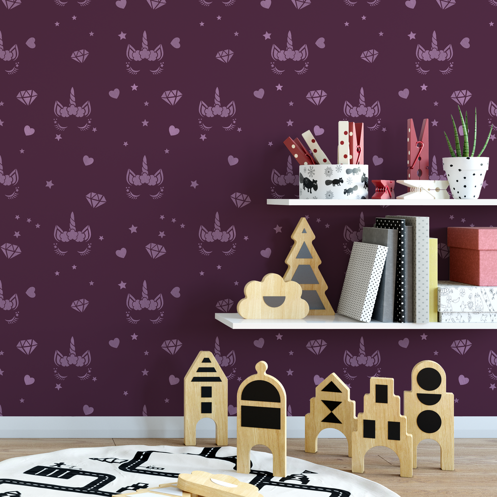 Unicorn Face Pattern Wall Stencil - Durable & Reusable Mylar Stencils