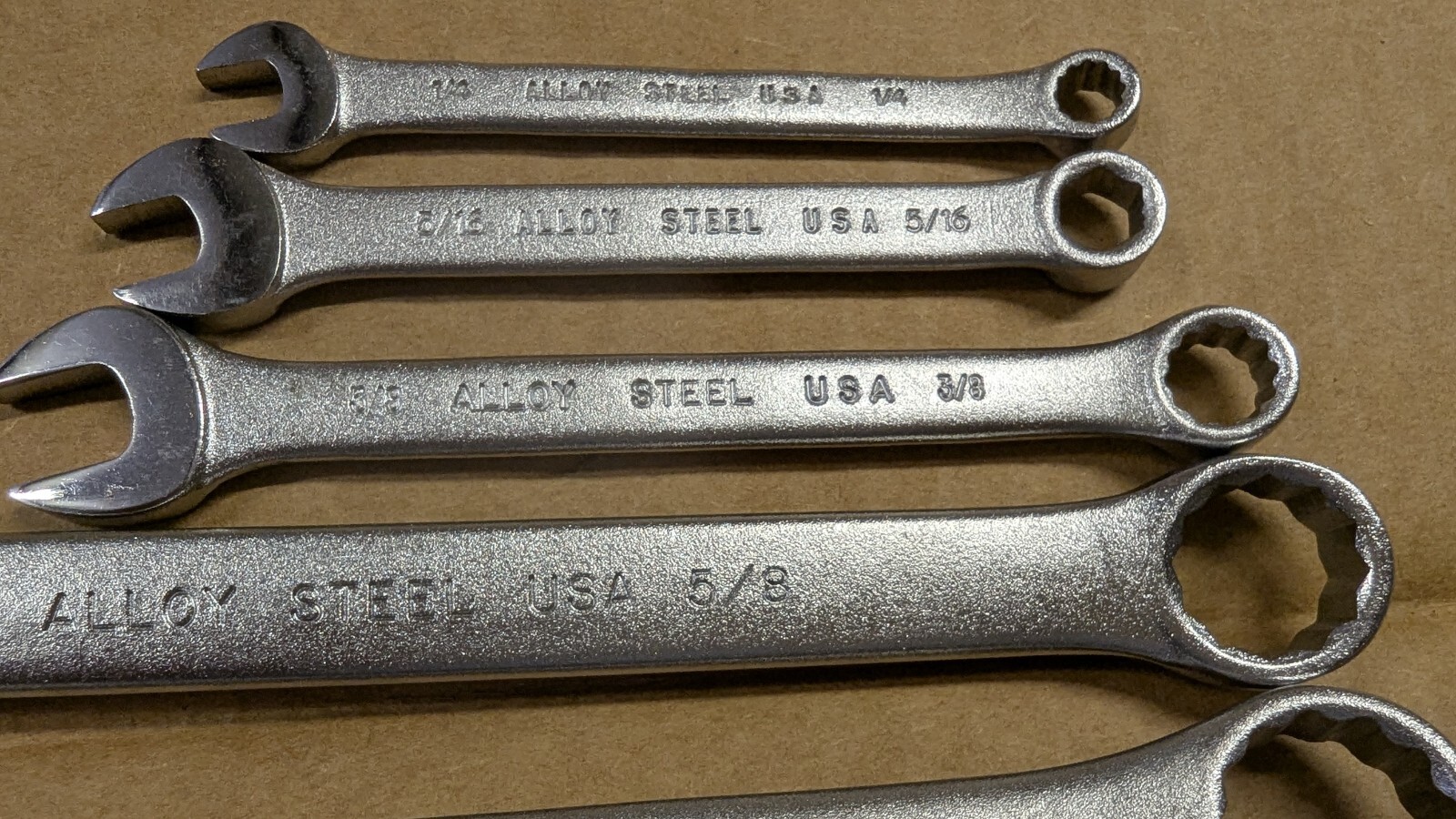 NEW BLACKHAWK USA 12Pc. SAE Combination Wrench Set 1/4" :1-1/4"-Alloy Steel F.Sh