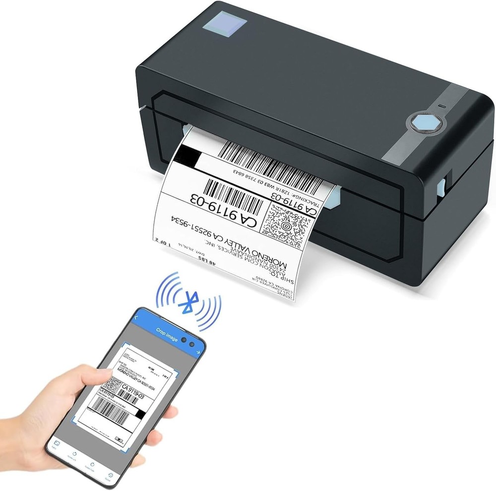 Wireless 4x6-inch Bluetooth Thermal Waybill Printer (Blue)
