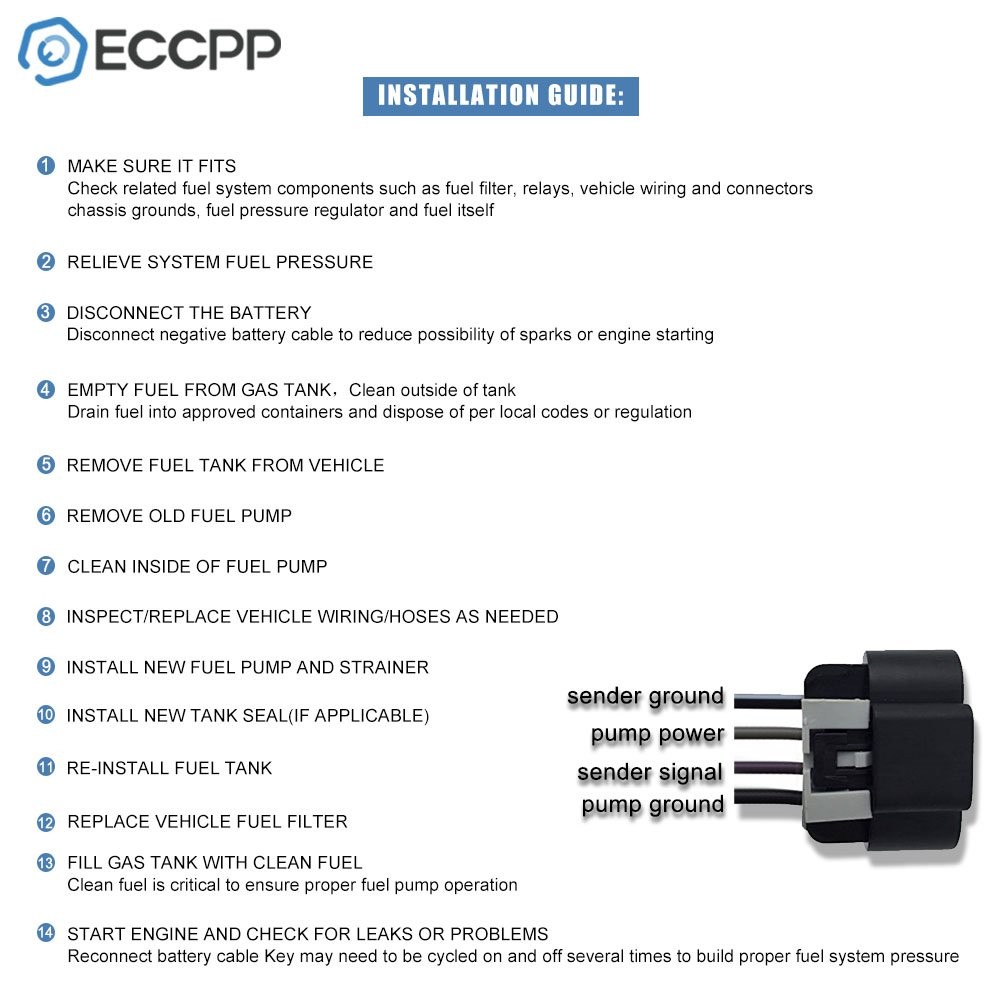 Fuel Pump Module with Sending Unit Replacement for X5 2007-2010 3.0L E8814M