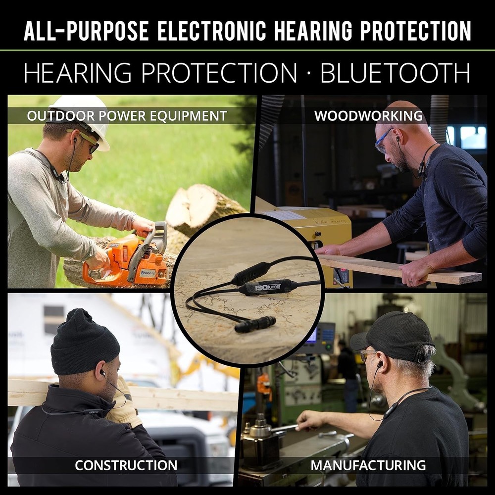 Work Earbuds: XTRA 2.0, Bluetooth, 27dB NRR Sound Isolation, Waterproof