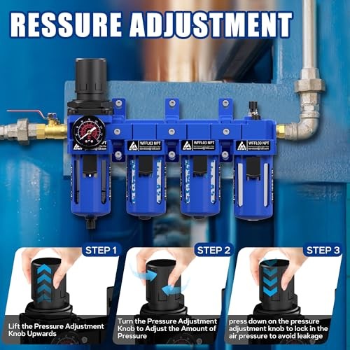 3/8" NPT Compressed Air Filter Regulator Lubricator Combo,Air Compressor Dryer