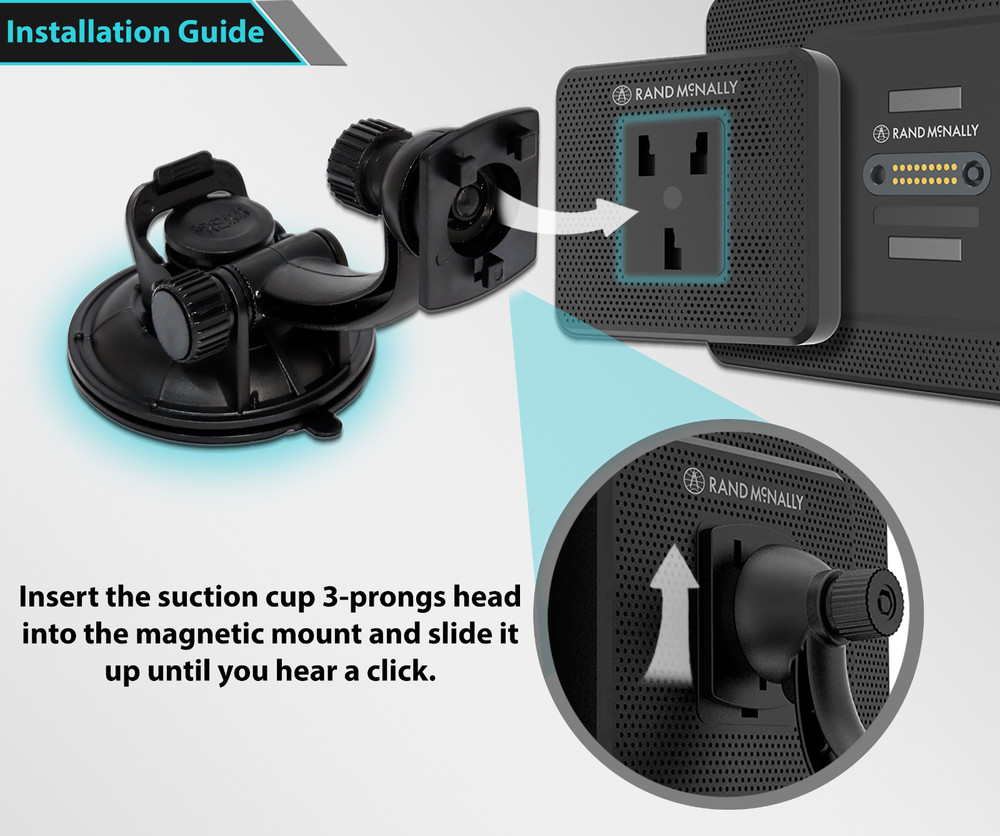 Suction Cup Strong Windshield Mount for Rand McNally, Rand Tab 7" Rand Tab 8"