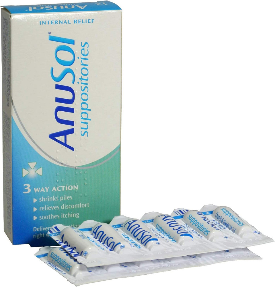 Anusol Suppositories 12,  exp 06.2027