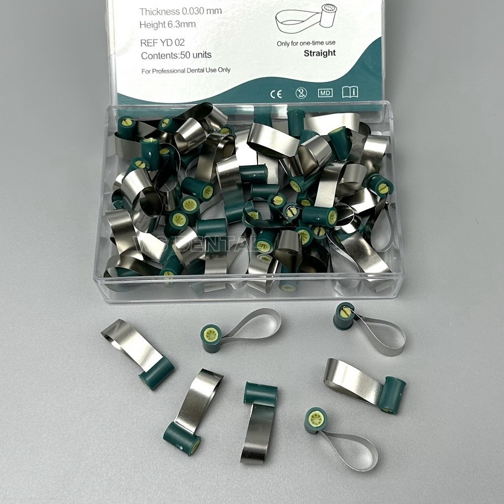 50Pcs Dental Matrices Reel Type Anatomically Shaped Matrix Bands Adapt SuperCap