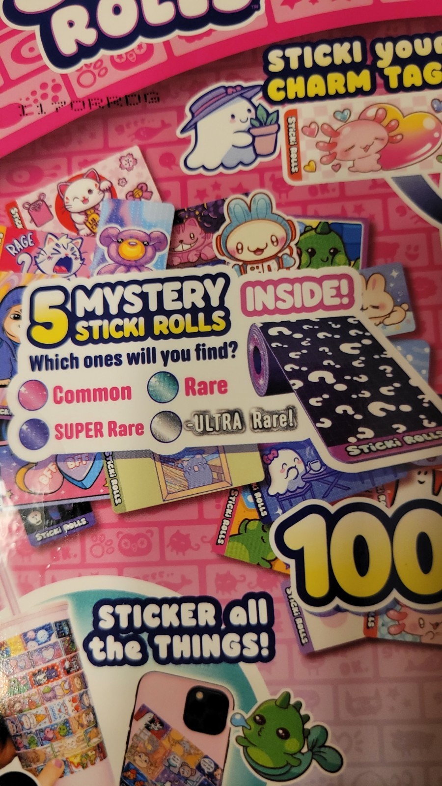 Sticki Rolls Series 2 Wearable Sticker Bracelet Pack 100 Stickers COLORS VARY