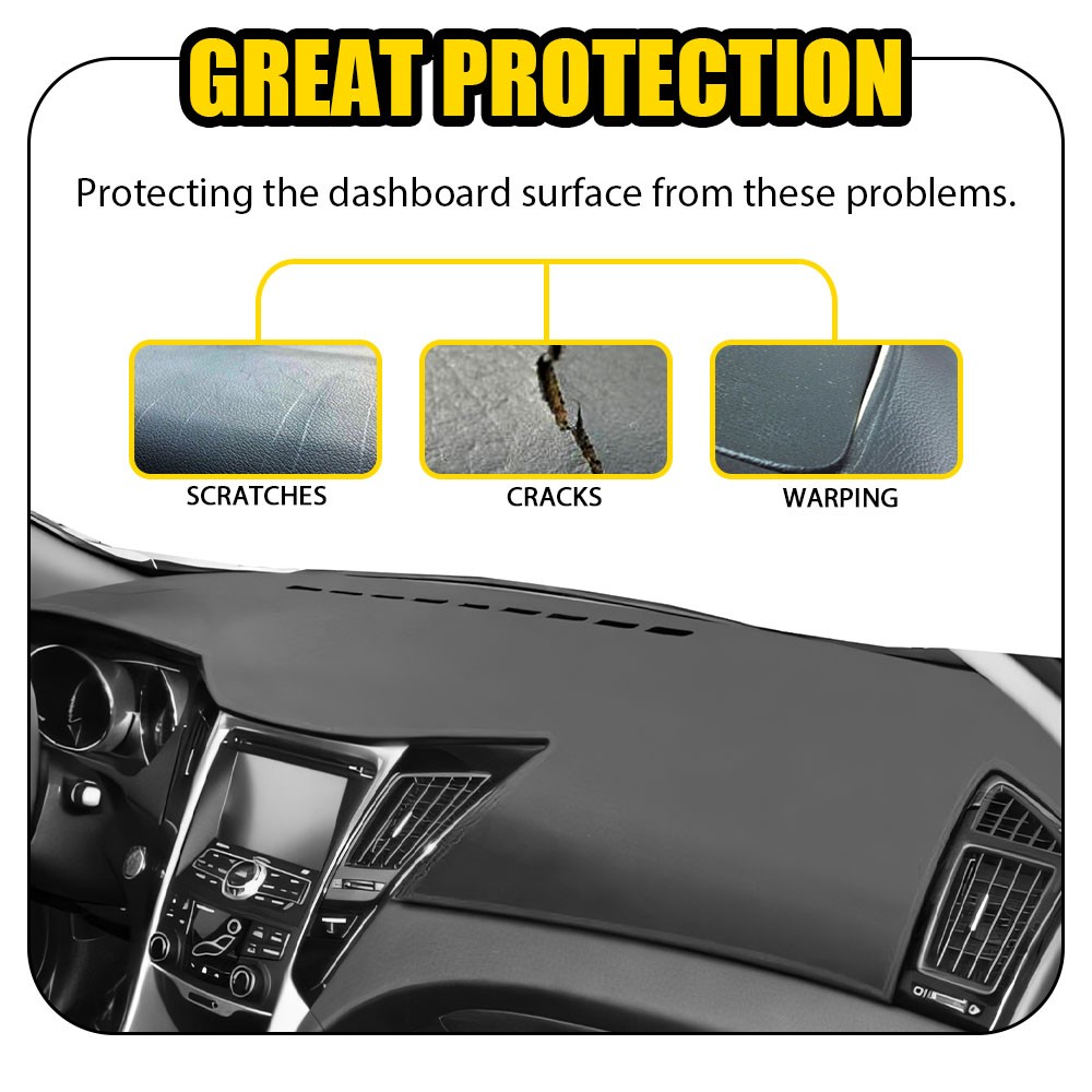 Car Leather Dashboard For Hyundai Sonata 2011-2014 Dash Cover Protector Mat EO