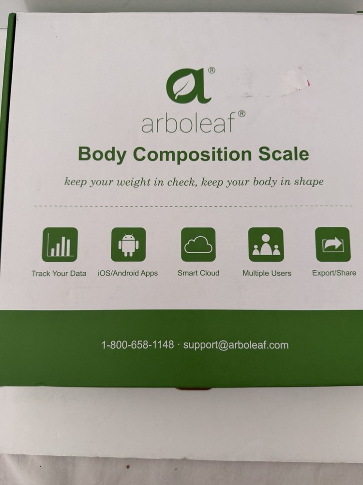 Arboleaf Smart Body Composition Scale - BMI, Body Fat, Muscle, App Sync