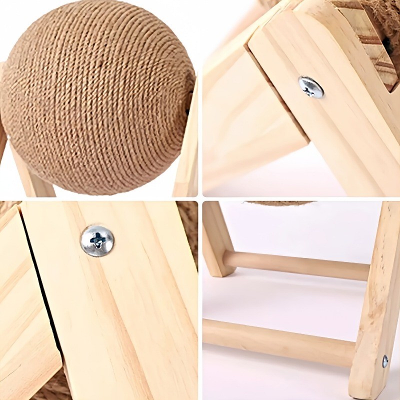 Cat Scratching Ball Kitten Sisal Rope Grinding Paws Claw Interactive Pet Toy