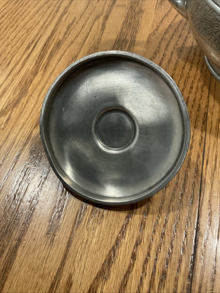 Antique Reed & Barton Embossed Pewter Tea Coffee Creamer Sugar Set # 3015