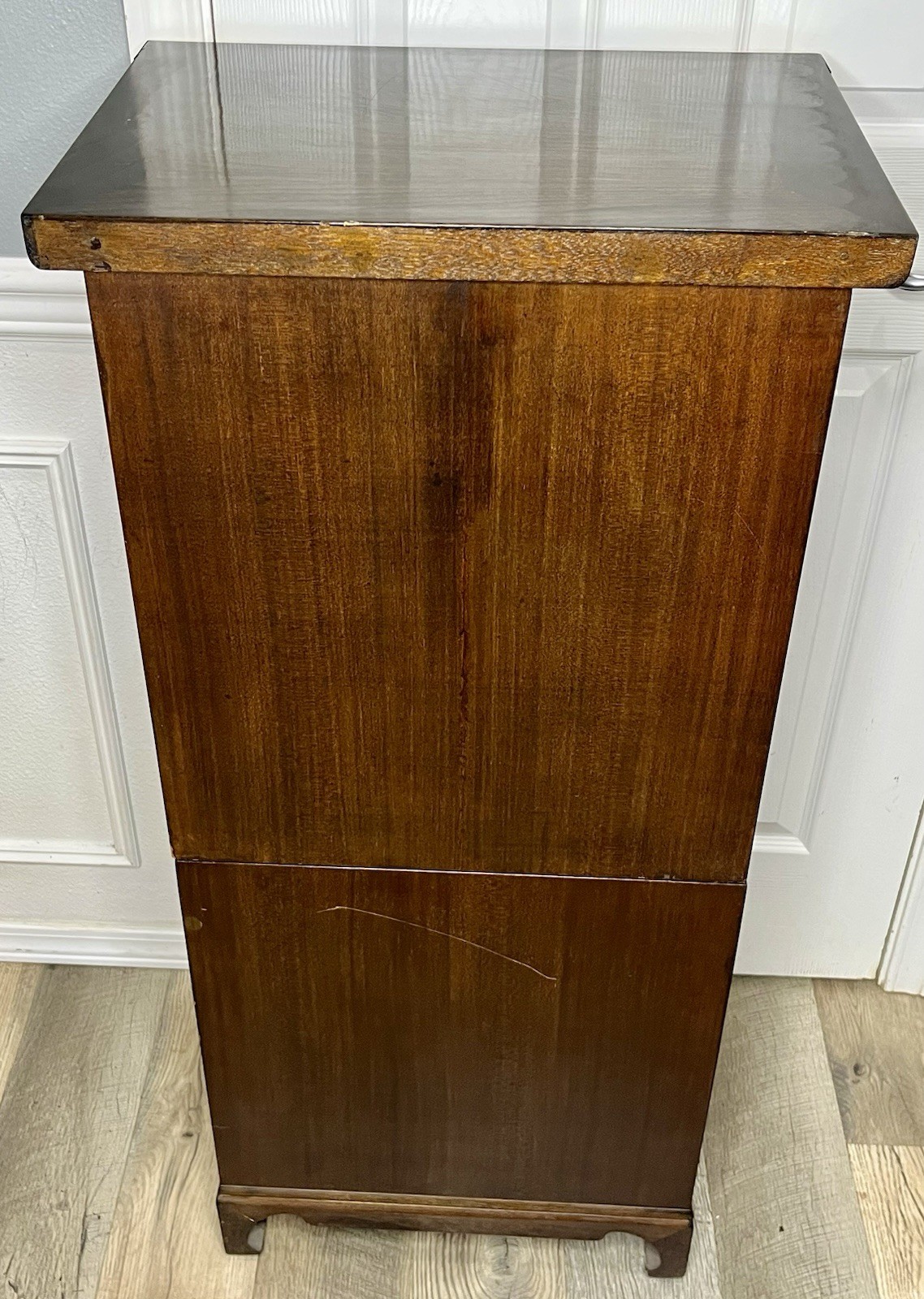 Antique 2 Piece Korean Elmwood Tansu Chest Hall Cabinet Asian Chest Of Drawers