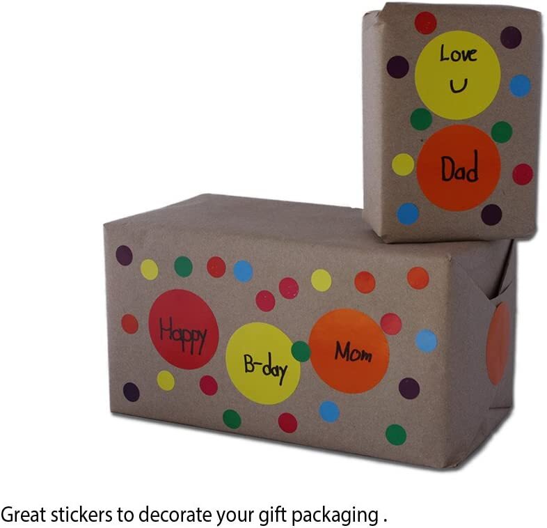 Dot Sticker Labels 1/4 inch 8mm Color Coded Craft Circles in Roll 2000 Pack