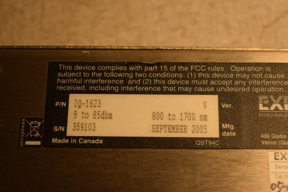 EXFO Electro Optical Engineering IQ-1623 2-CH Power Meter