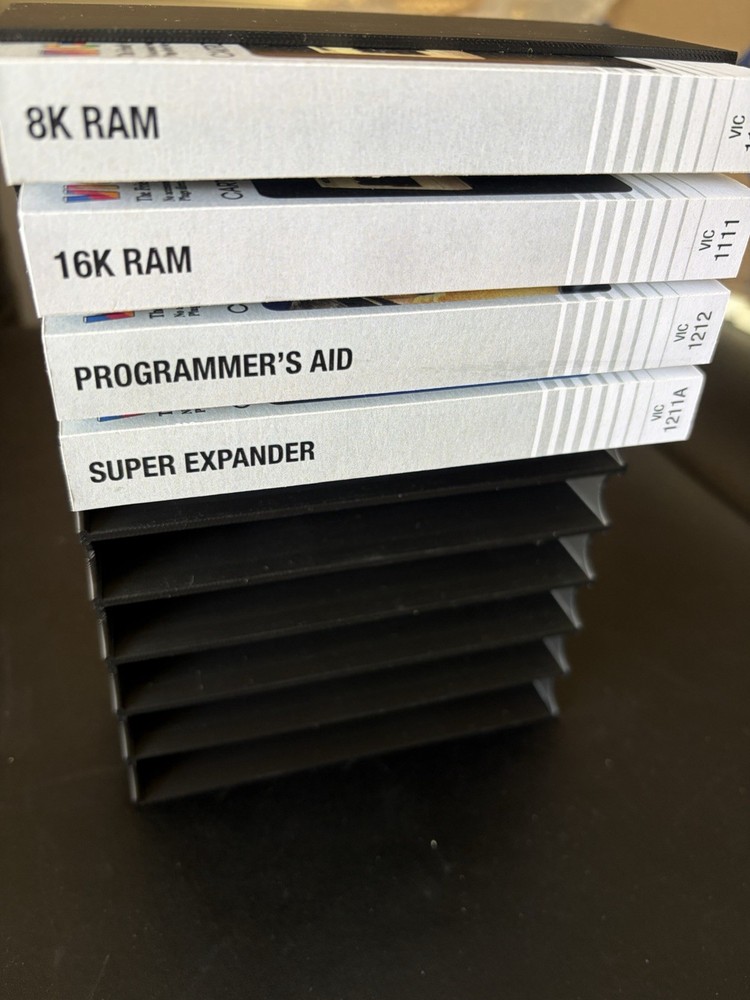 Vic 20 Memory Expansion Set, Super, 8k,16k, Programmers Aid
