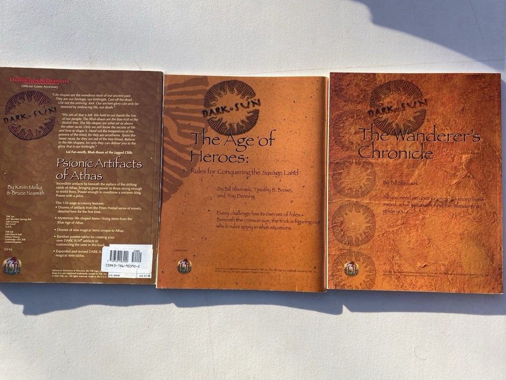 Dark Sun Campaign Setting Expanded Box Set Dungeons & Dragons TSR Psionics