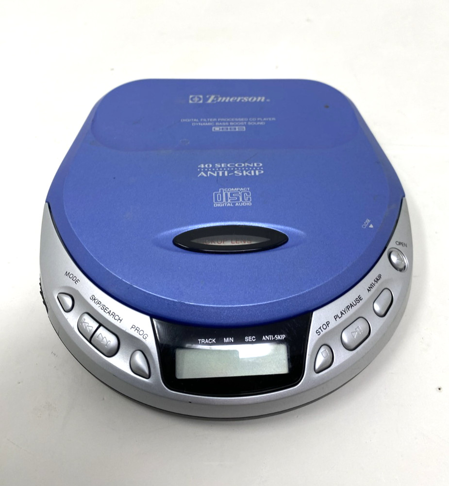 Emerson HD7060 Portable CD Player Blue Compact Disc Audio