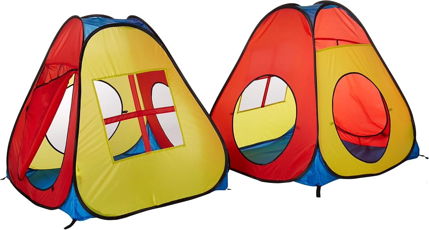 UTEX 8 in 1 Pop Up Children Play Tent House with 4 Tunnel, 4 Tents for Boys, Gir