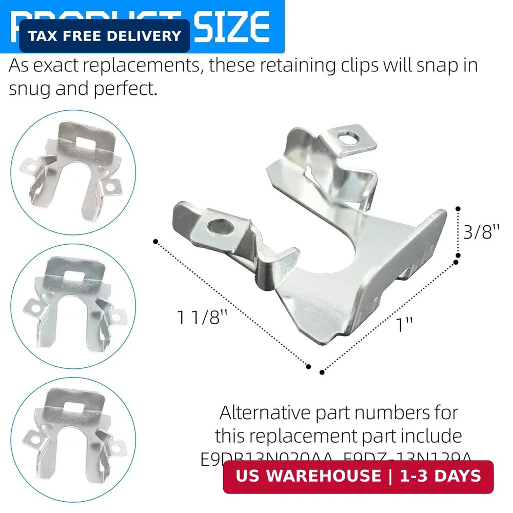 TonGass (6-Pack) Exact Replacement Pivot Headlight Retaining Clips Compatible wi