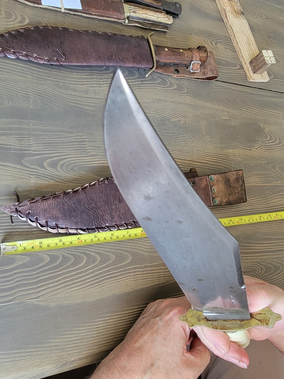 Post Civil War Eagle Head Bowie Knife with Custom Sheath