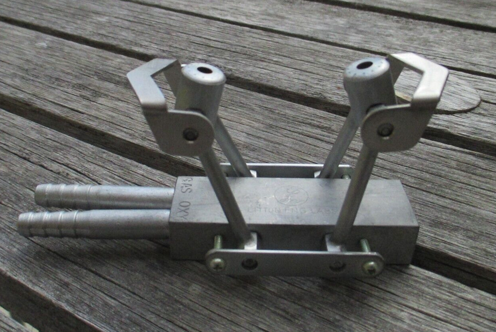 NICE Litton Engineering Labs SINGLE JET Lathe Carriage TWO Burner GLASSBLOWING