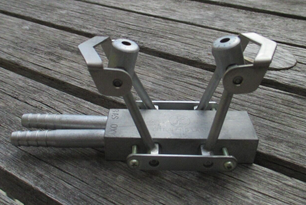 NICE Litton Engineering Labs SINGLE JET Lathe Carriage TWO Burner GLASSBLOWING