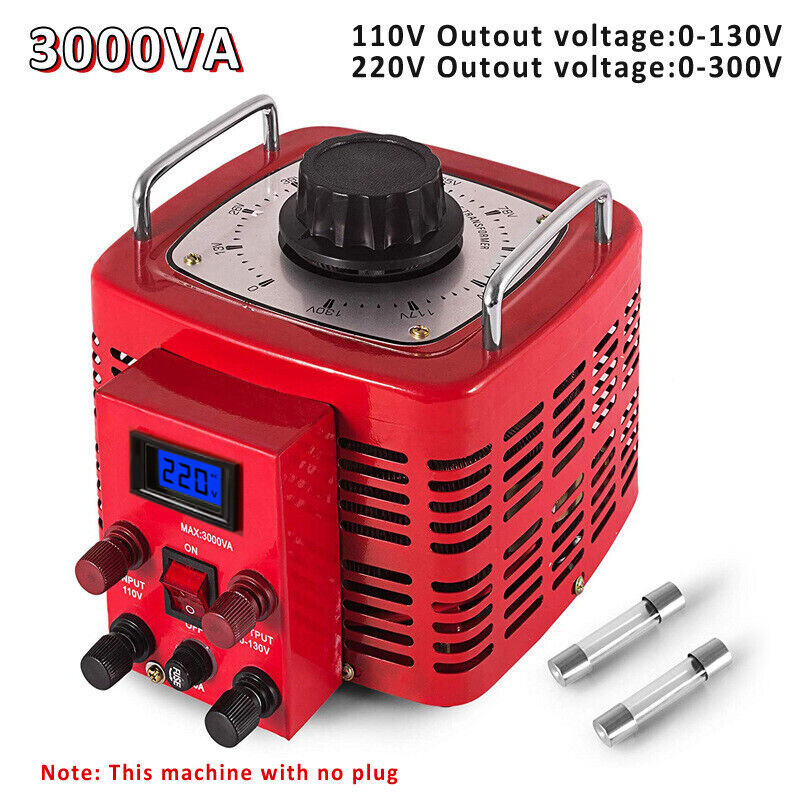 110/220V 0-130V/300V 3KVA Variac Variable Voltage Regulator Voltage Adjustable