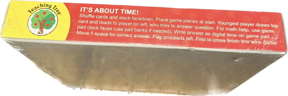 Teaching Tree Its About Time Math Board Game Sealed -