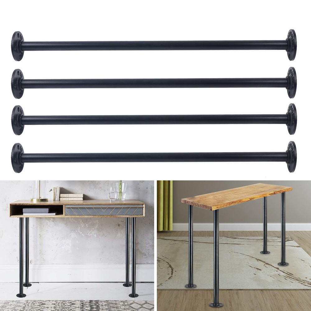 4Pcs 30" 760mm Heavy Duty Industrial Pipe Table Legs Adjustable Table Legs