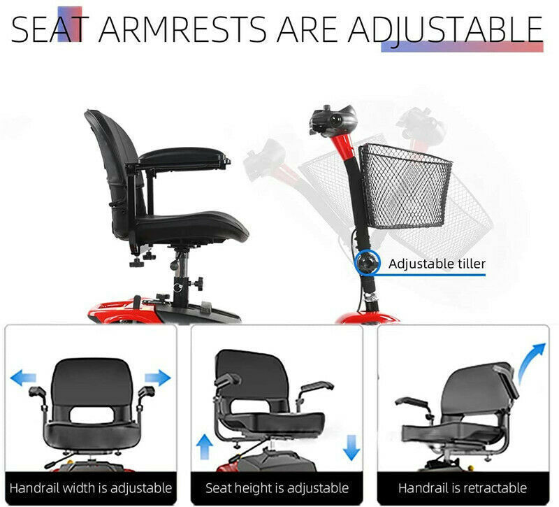ENGWE 4 Wheel Powered Mobility Scooter 180W Heavy Duty Power Drive for Seniors