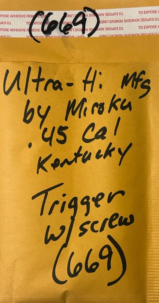 Ultra-Hi Miroku Kentucky Sidelock Muzzleloader Trigger W/ Screw
