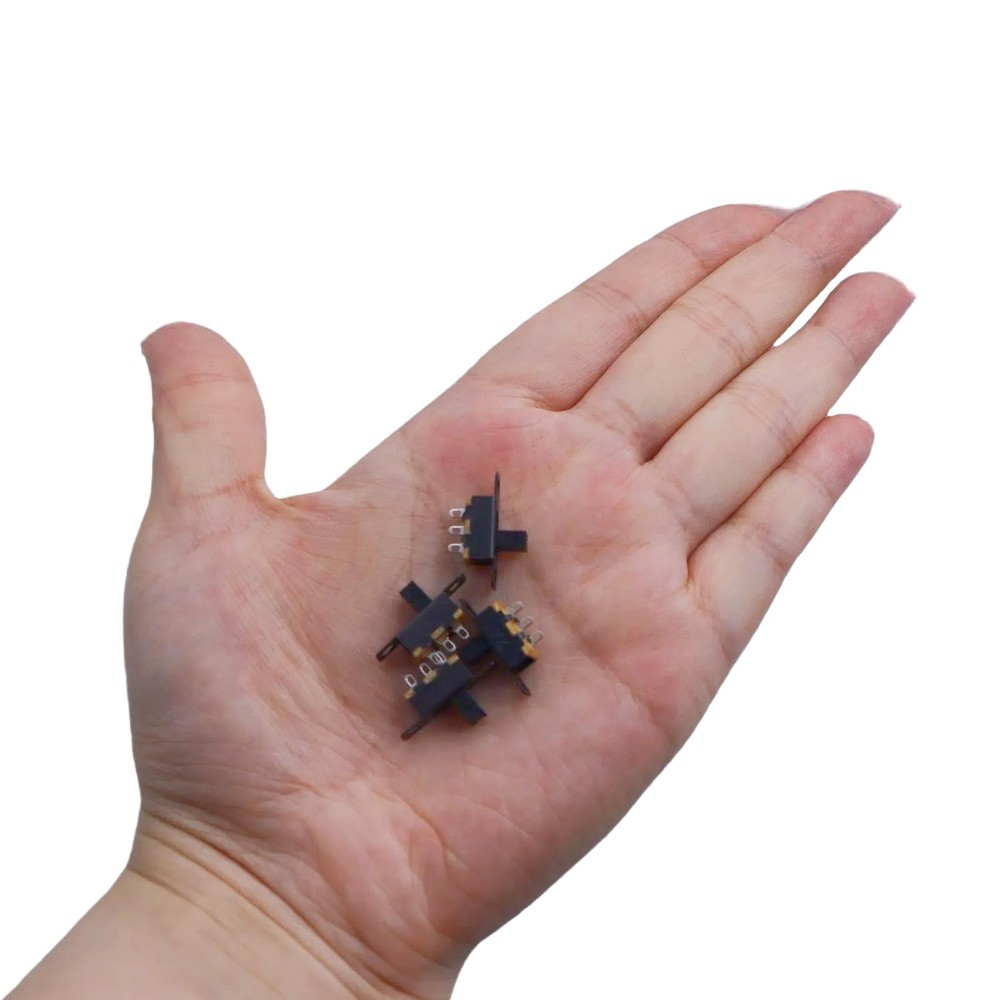 EGSCST 150PCS Micro Mini Slide Switch SPDT 1p2t Toggle Switches 2 Black