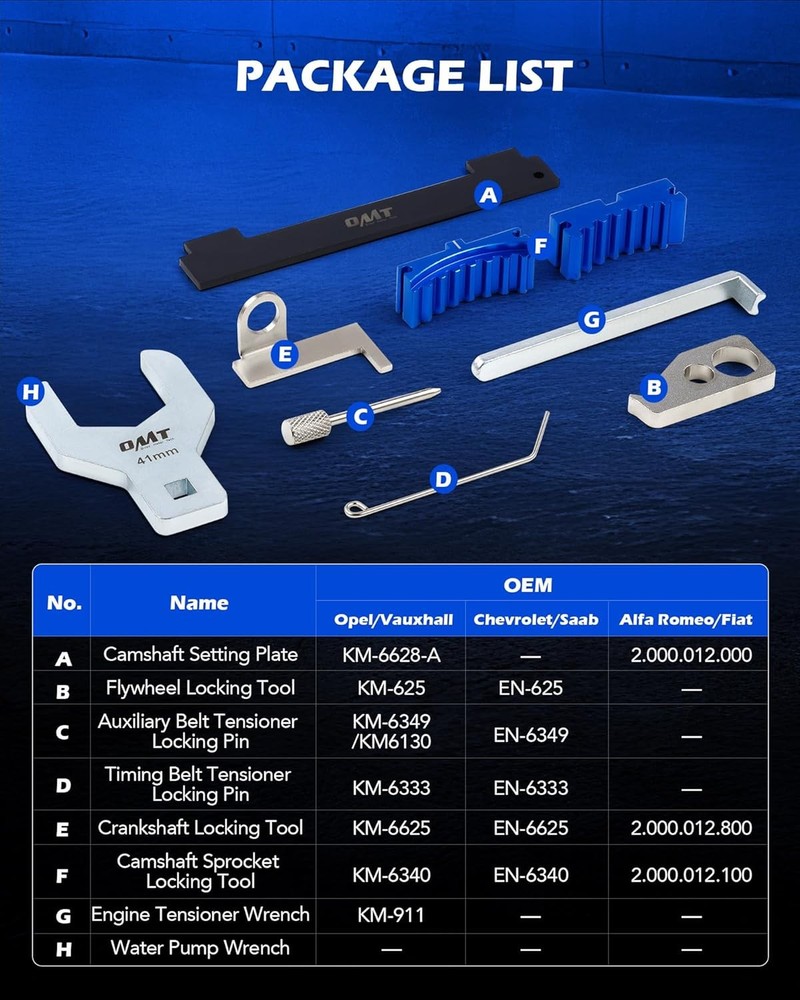 Orion Motor Tech Engine Camshaft Tensioning Locking Alignment Timing Belt...