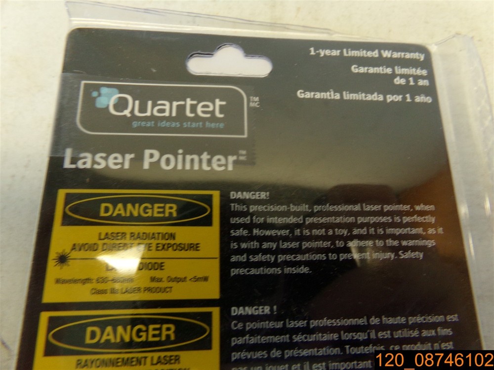 Quartet Laser Pointer, Projects 1500 ft, Black MP-1100Q