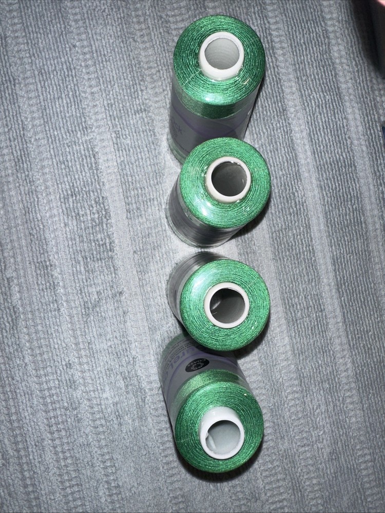 Coats Surelock 4 Spools Green Polyester Thread, Multi-purpose, 3000 Yds 0756
