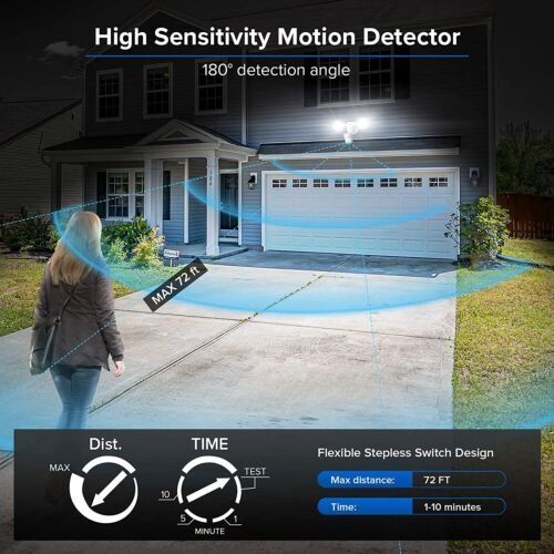 3400lm LED Motion Sensor Light 30W Security Light Spotlight Backyard Safe Guard