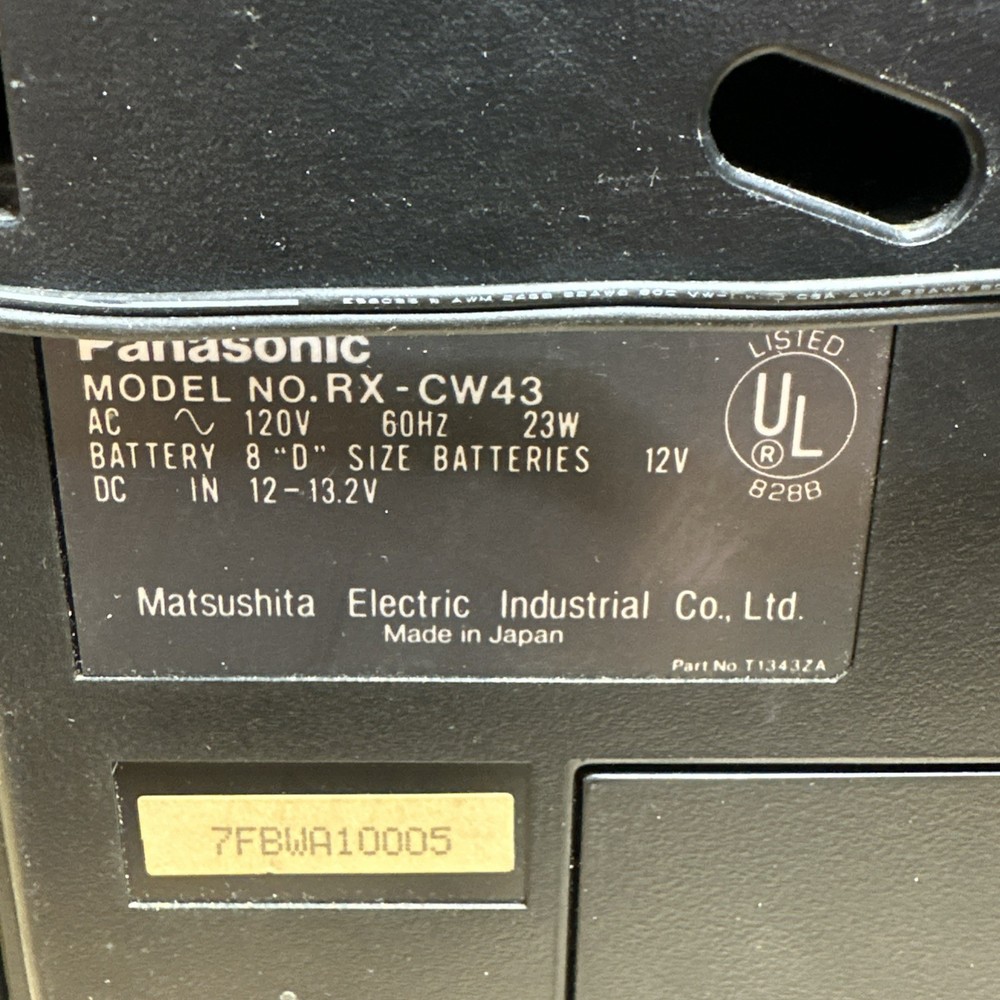 Panasonic RX-CW43 Dual Auto Reverse Stereo Cassette Record READ