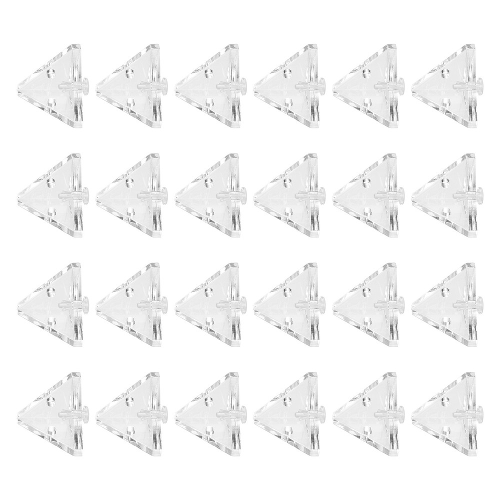 24pcs acrylic corner bracket, triangular corner connector with rivets
